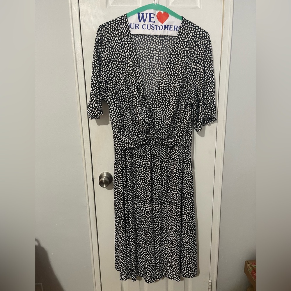 Asos Polka Dot Midi Dress. Worn once.